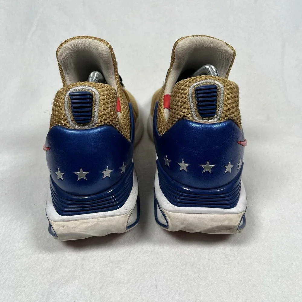 Nike‎ Shox Gravity Mens AR1999-700 Metallic Gold Red Blue USA Olympic Shoes 11